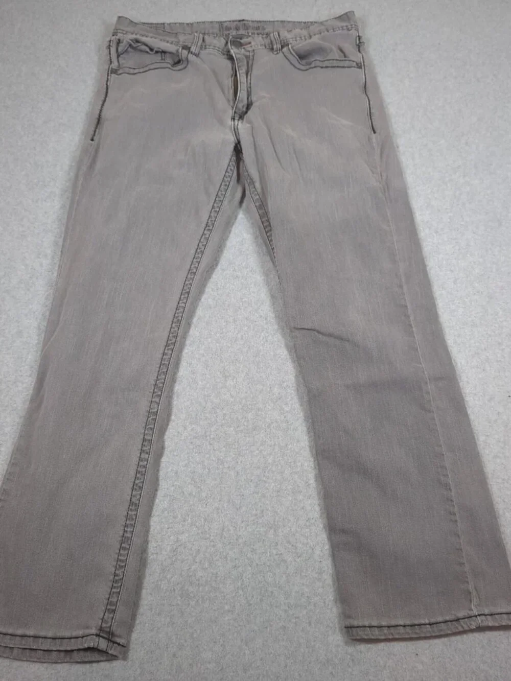 Axe & Crown Jeans Men's 34x32 (Actual 34x30) Gray Denim Straight Leg Stretch
